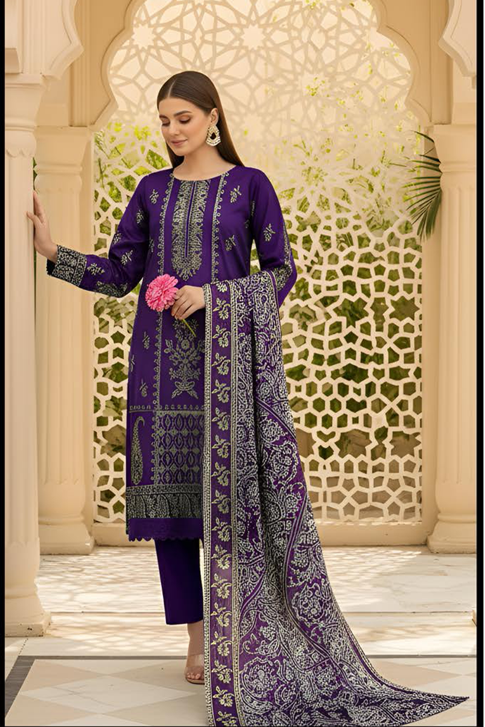 Noor Jahan By BinNoor Fab Printed Lawn 3Pcs