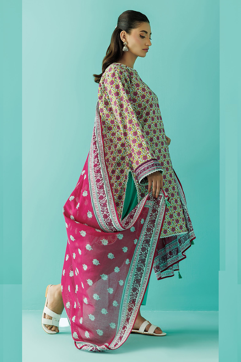 Orient Classic 3 Piece Printed Lawn