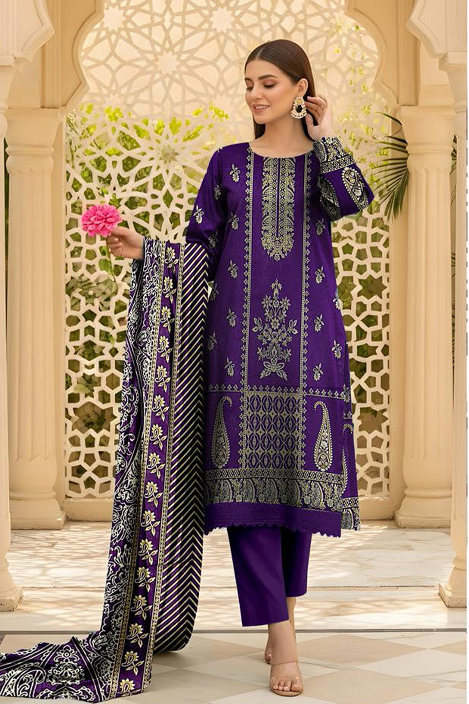 Noor Jahan By BinNoor Fab Printed Lawn 3Pcs