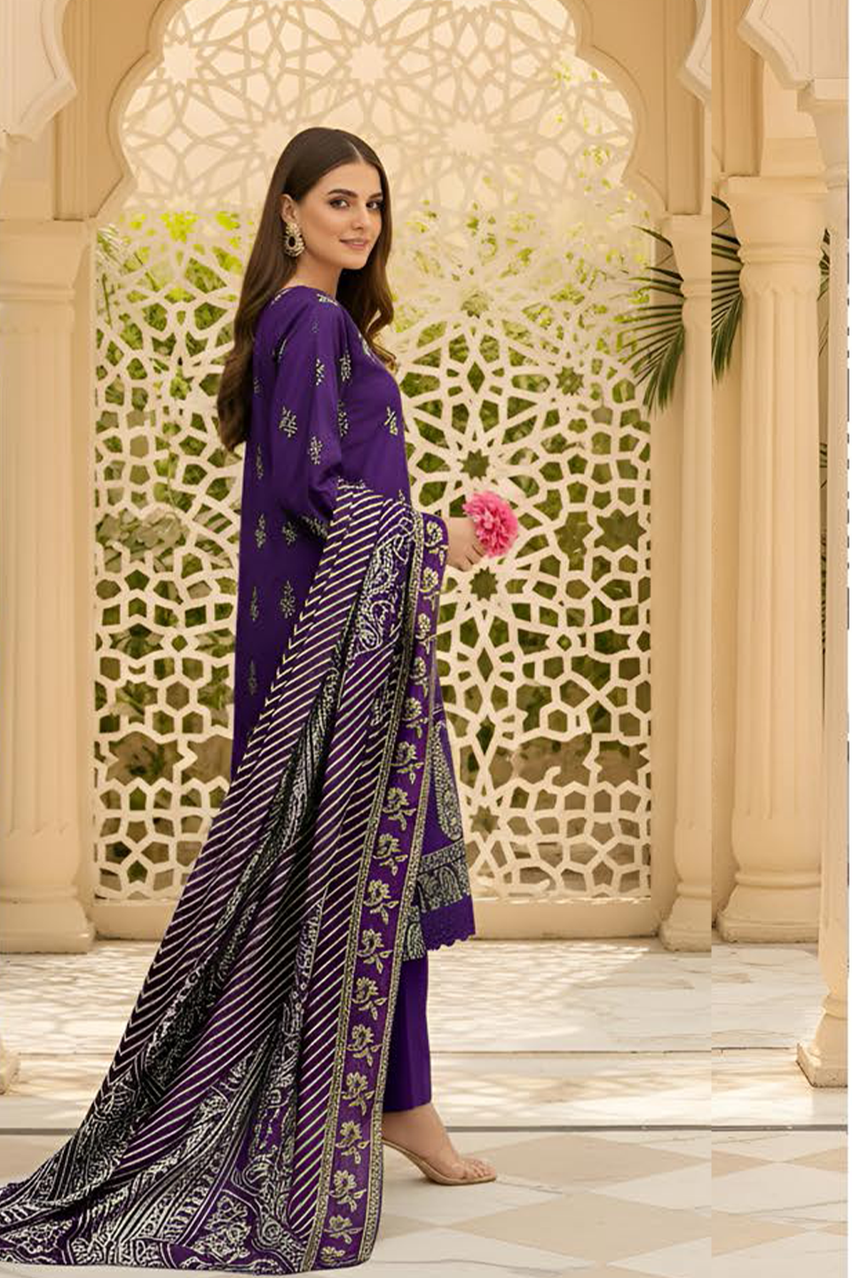 Noor Jahan By BinNoor Fab Printed Lawn 3Pcs