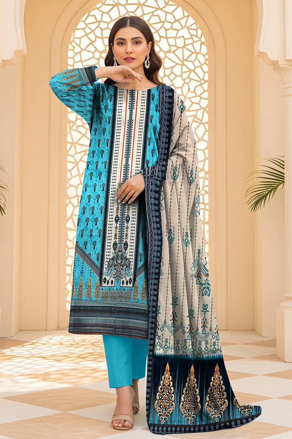 Noor Jahan By BinNoor Fab Printed Lawn 3Pcs