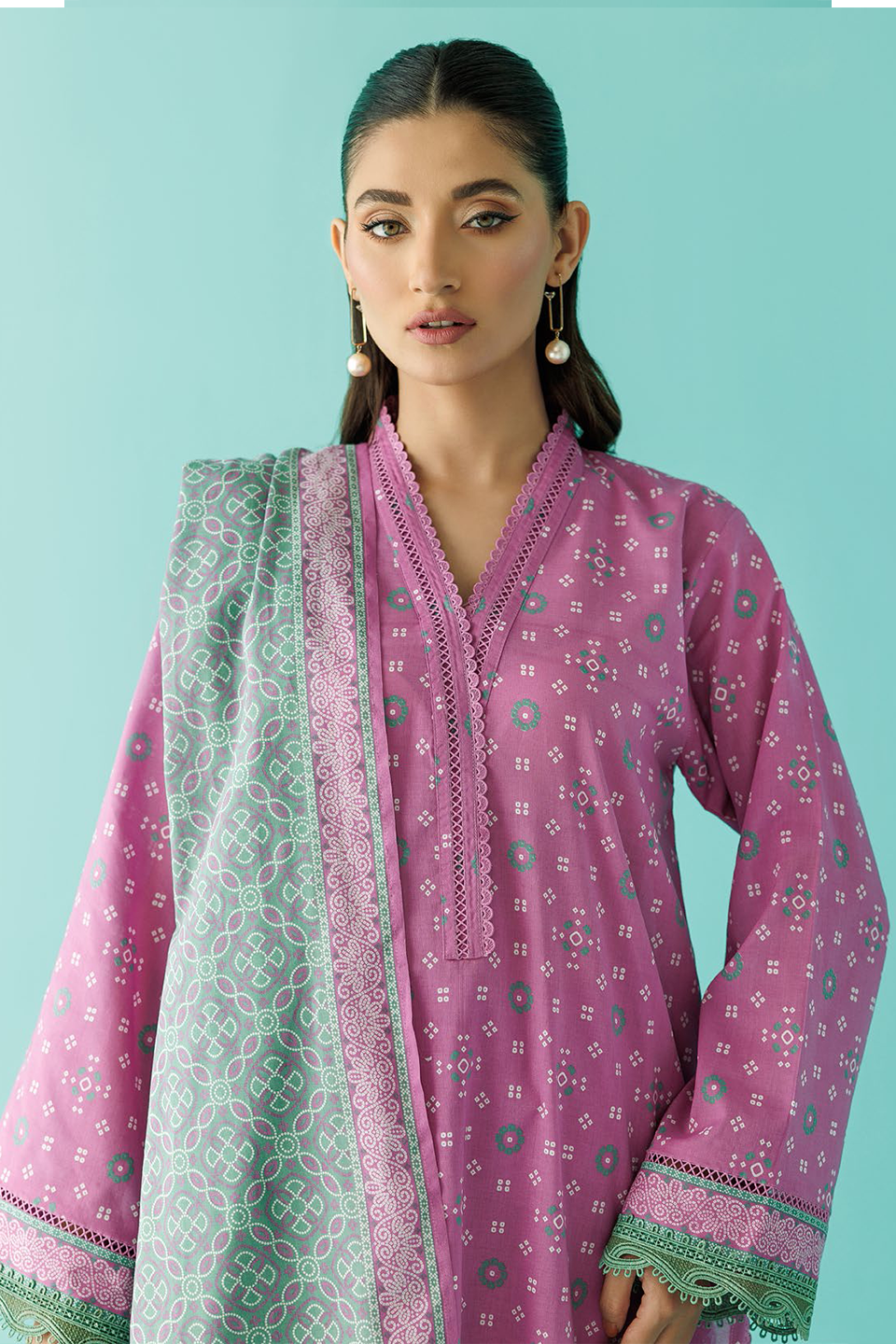 Orient Classic 3 Piece Printed Lawn