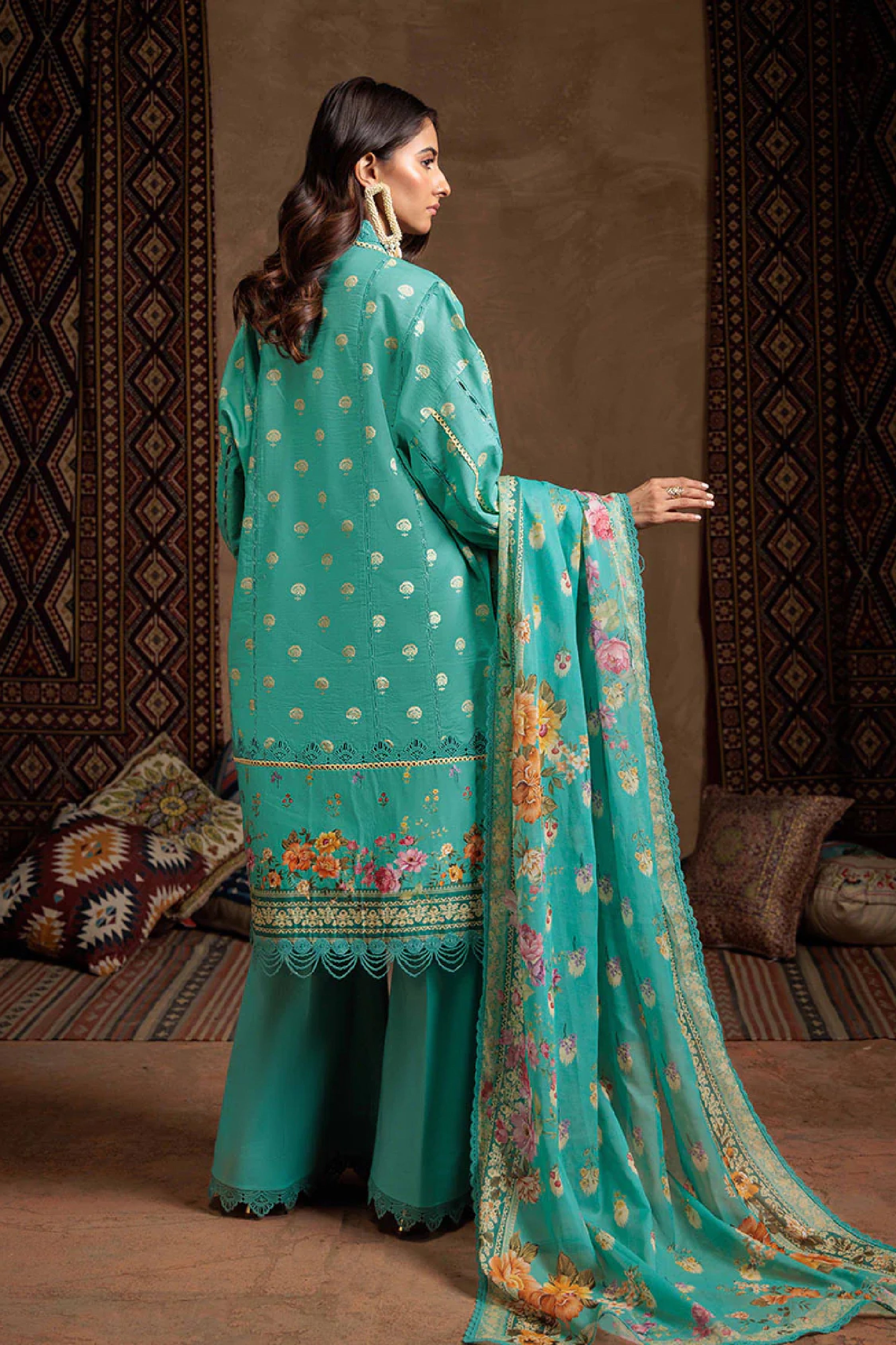 Bohemian 3pc Digital Printed Lawn Suite Collections