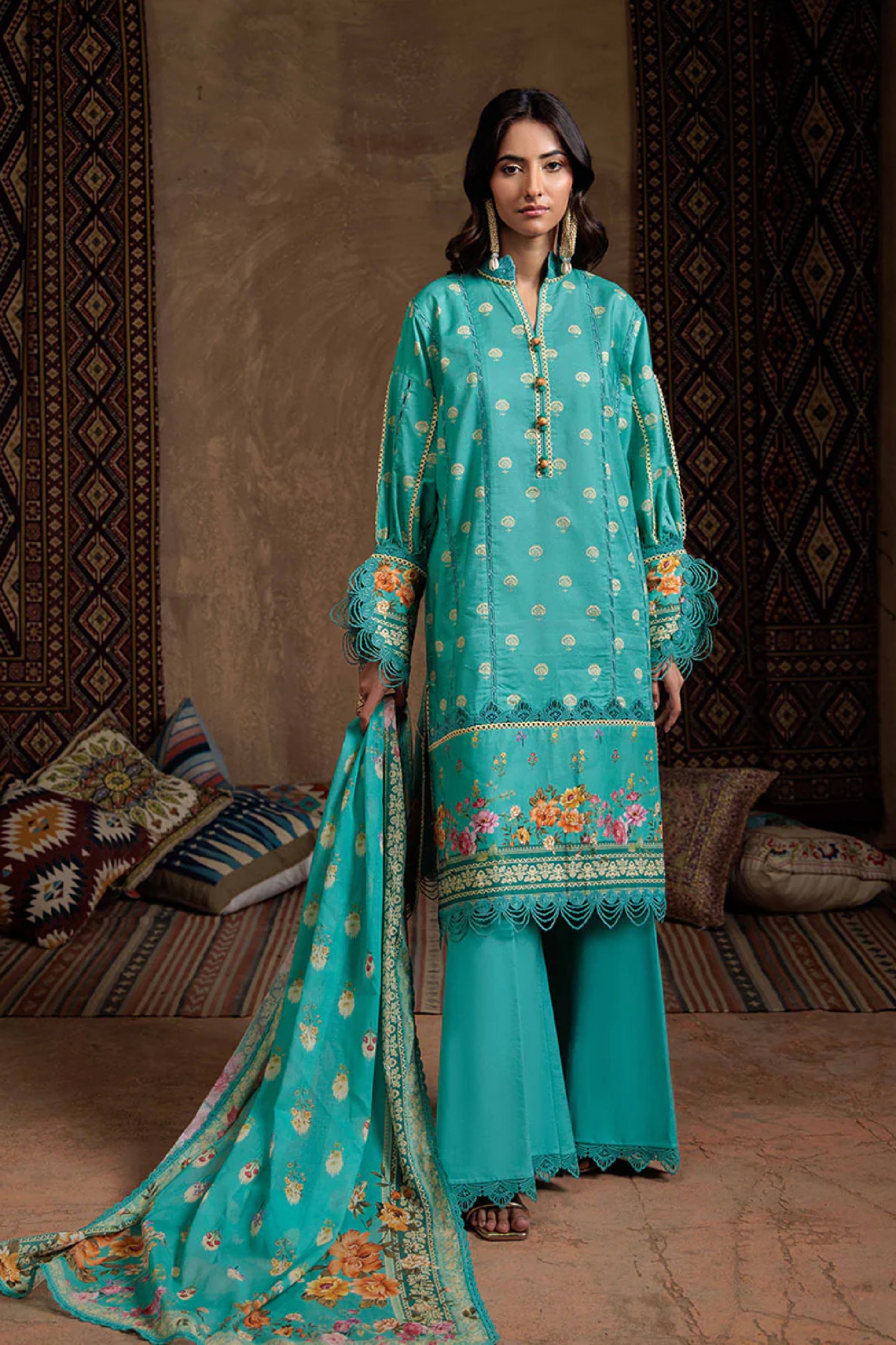 Bohemian 3pc Digital Printed Lawn Suite Collections