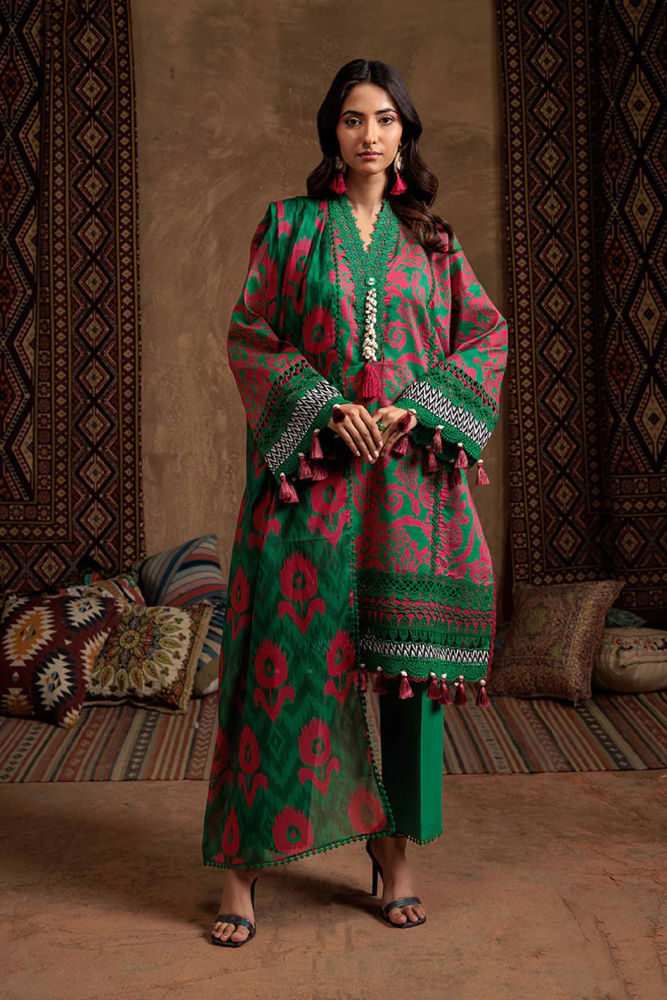 Bohemian 3pc Digital Printed Lawn Suite Collections