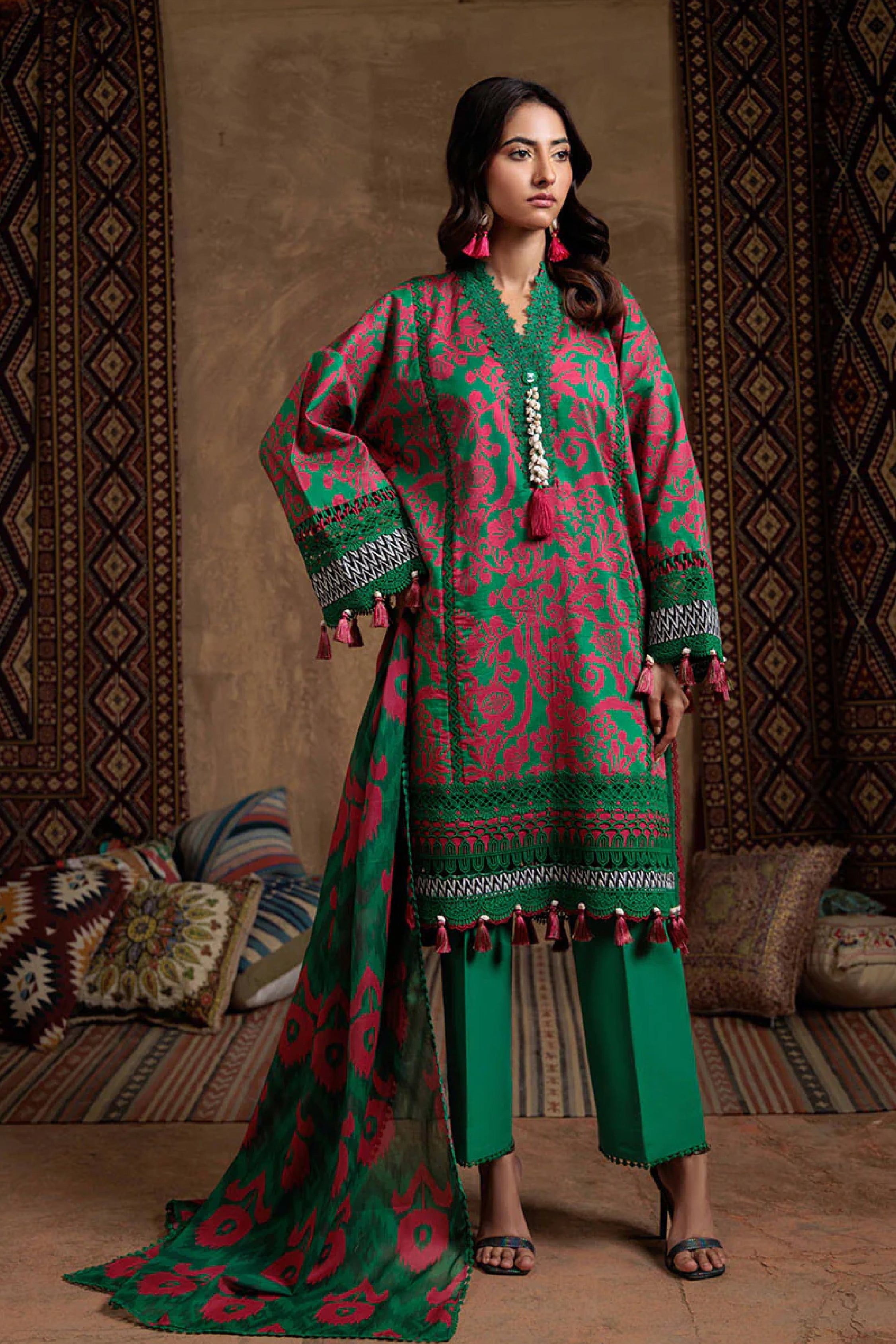 Bohemian 3pc Digital Printed Lawn Suite Collections