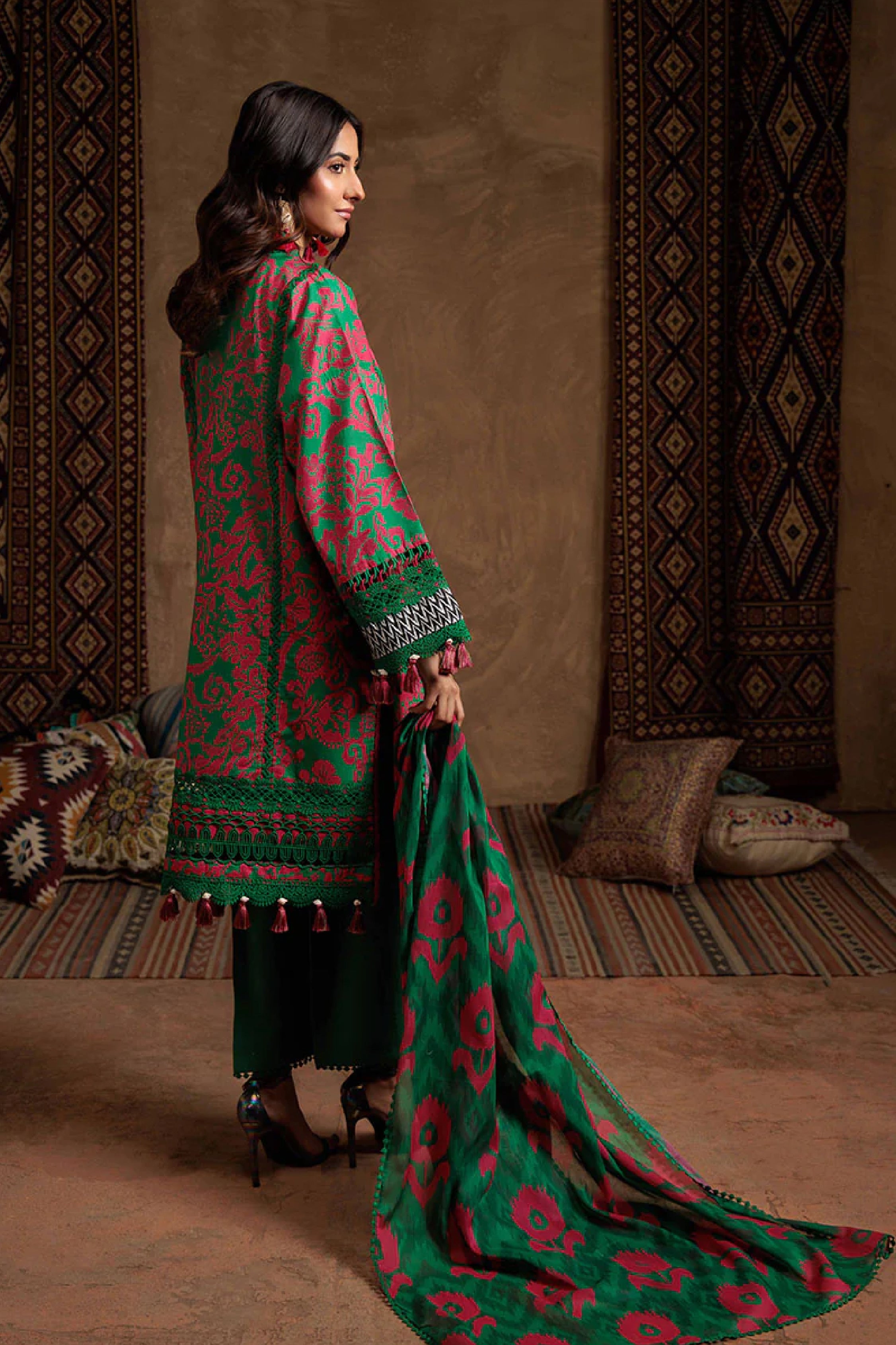 Bohemian 3pc Digital Printed Lawn Suite Collections