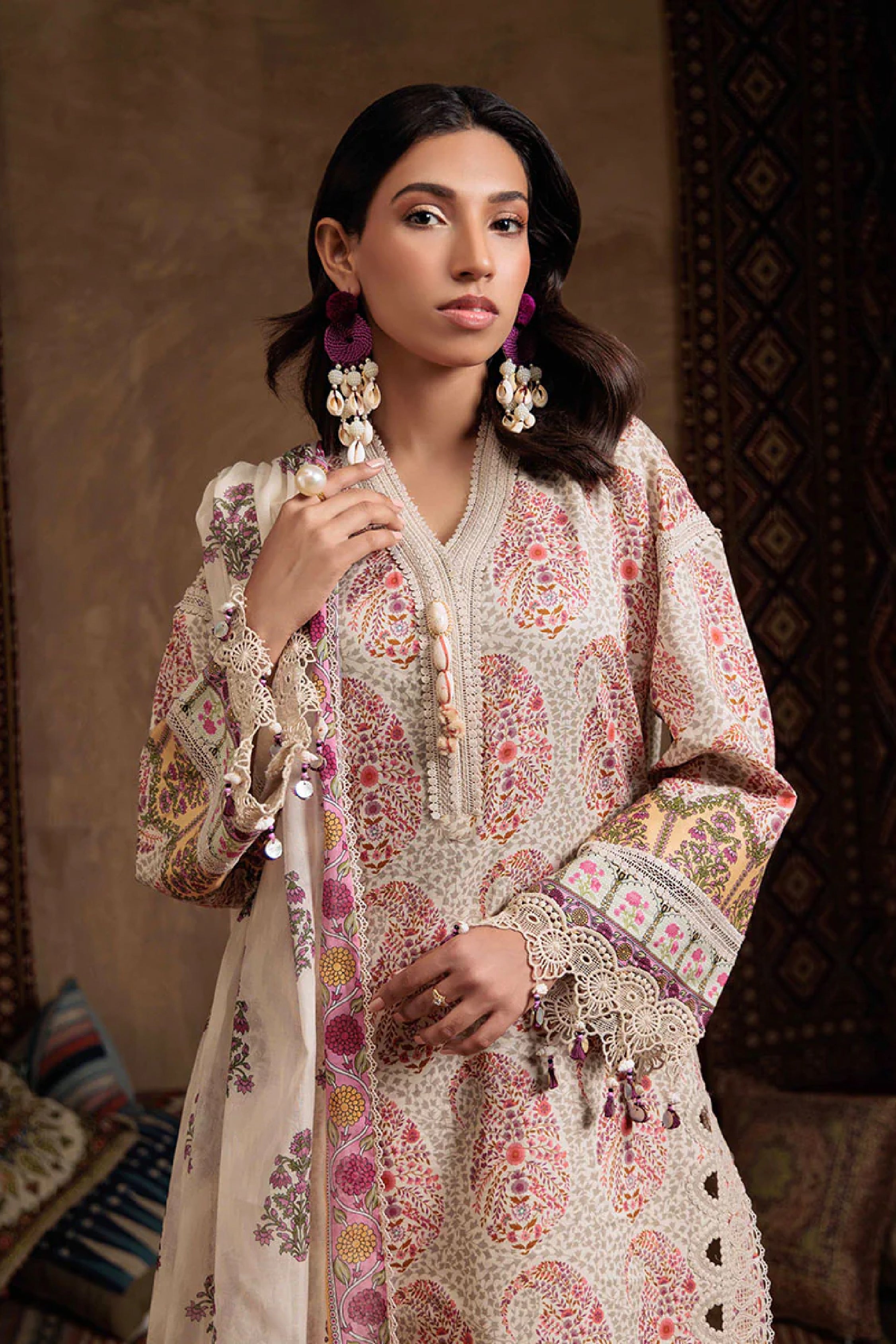 Bohemian 3pc Digital Printed Lawn Suite Collections