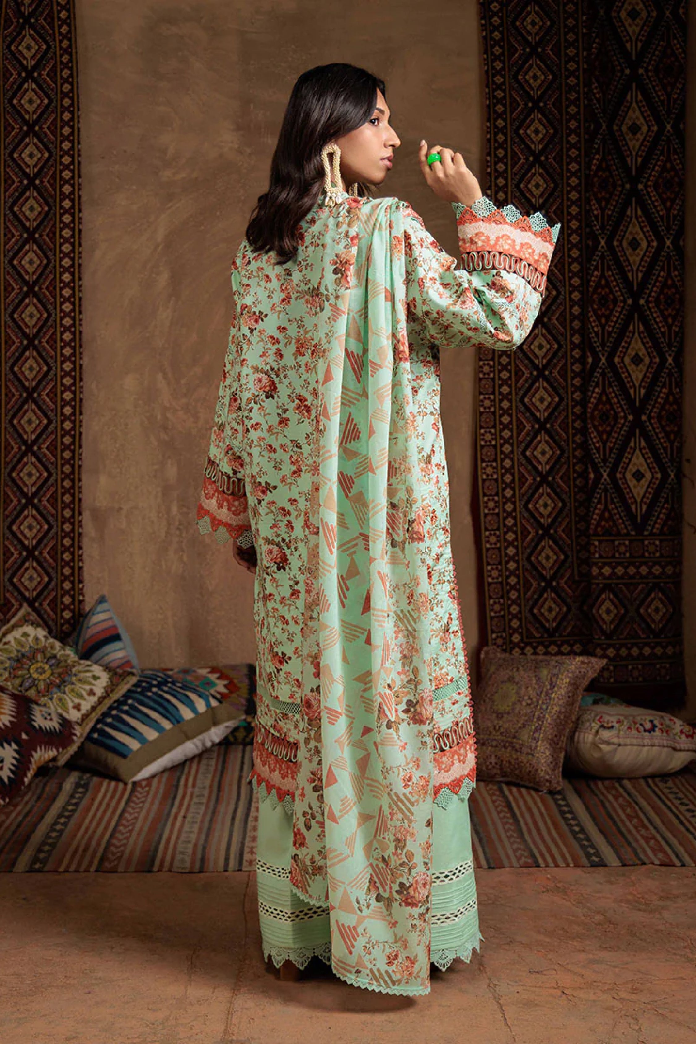 Bohemian 3pc Digital Printed Lawn Suite Collections