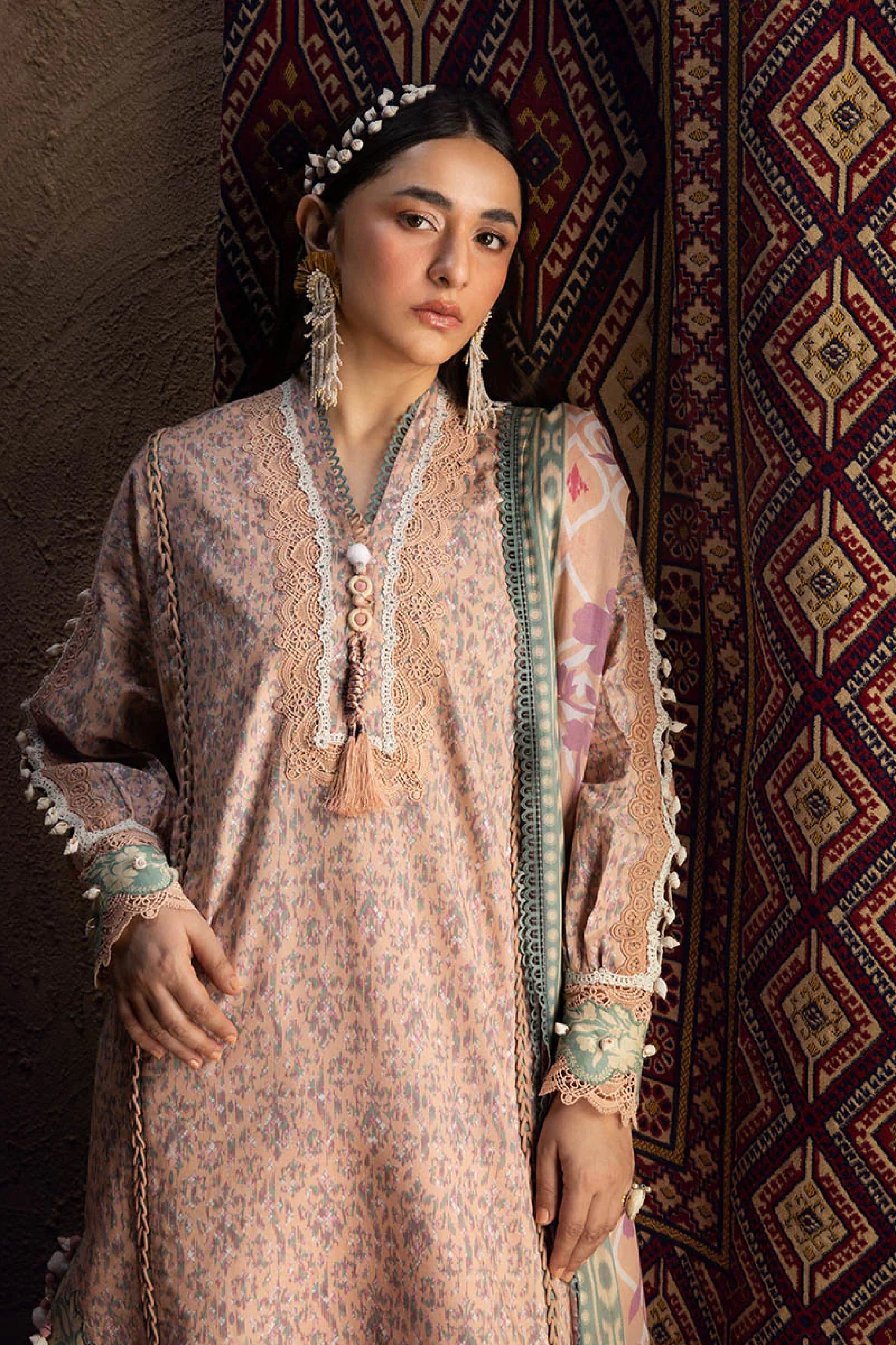 Bohemian 3pc Digital Printed Lawn Suite Collections