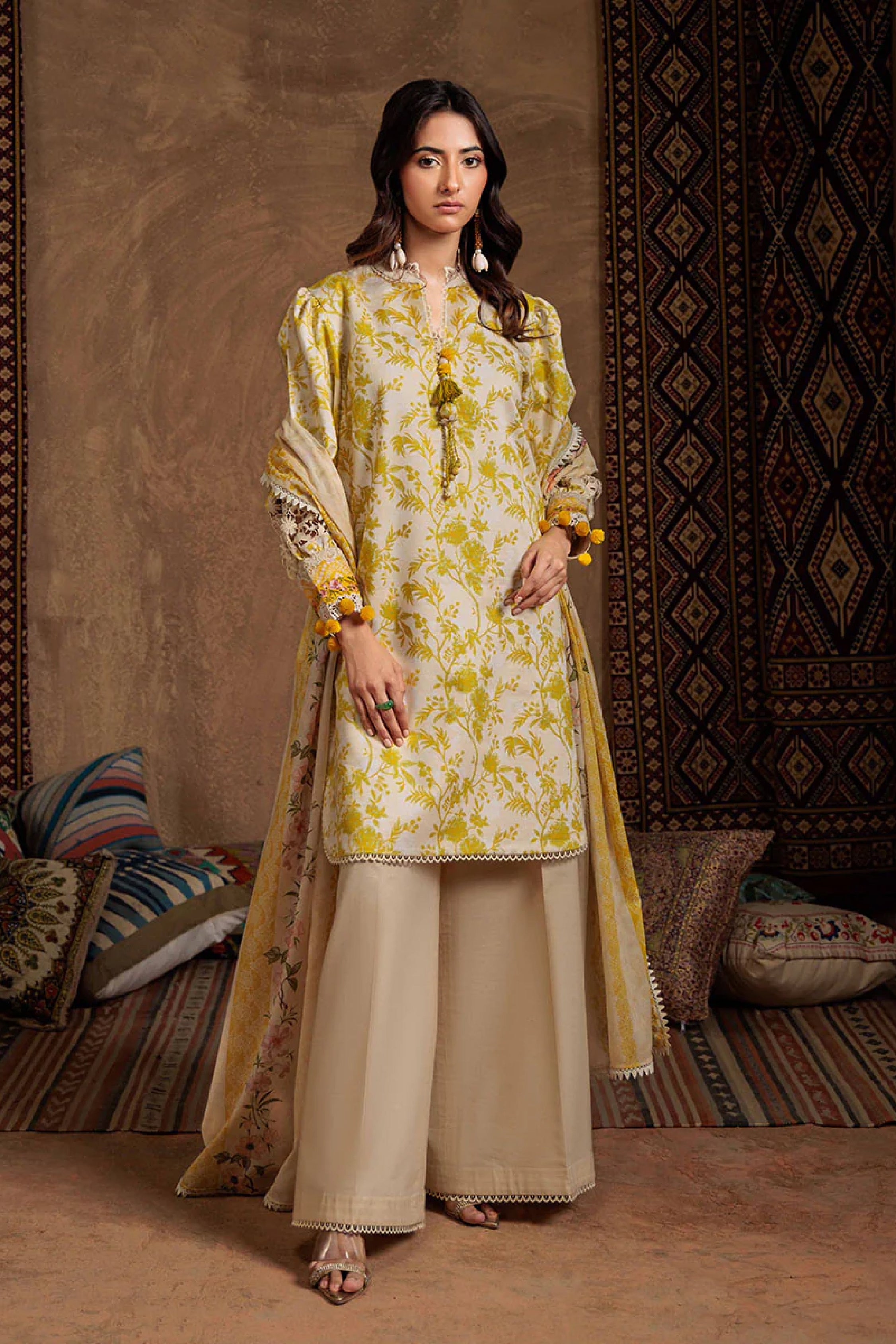 Bohemian 3pc Digital Printed Lawn Suite Collections