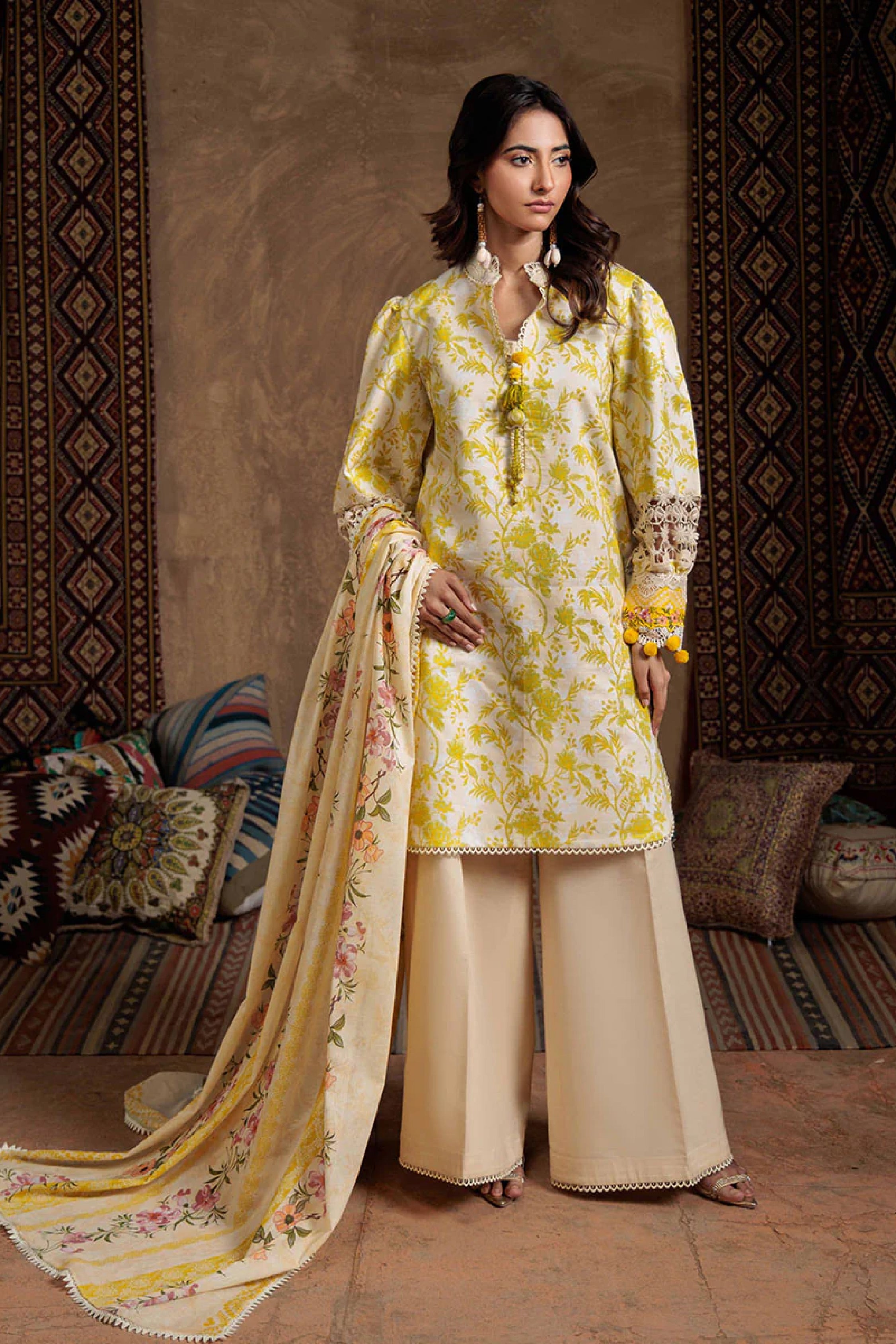 Bohemian 3pc Digital Printed Lawn Suite Collections