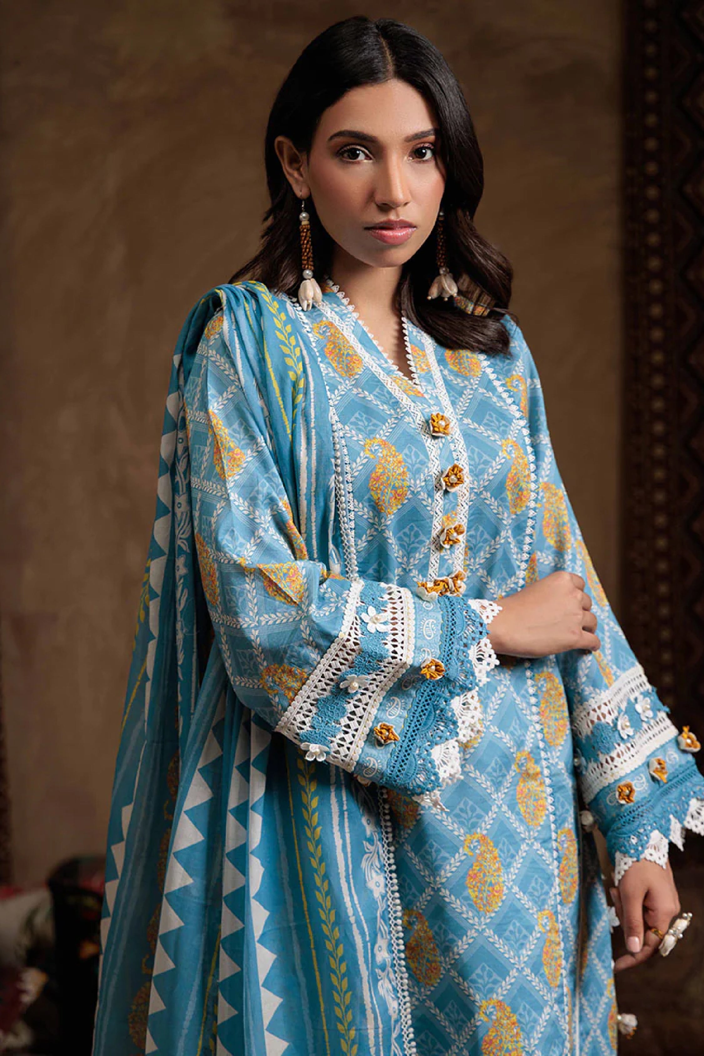 Bohemian 3pc Digital Printed Lawn Suite Collections