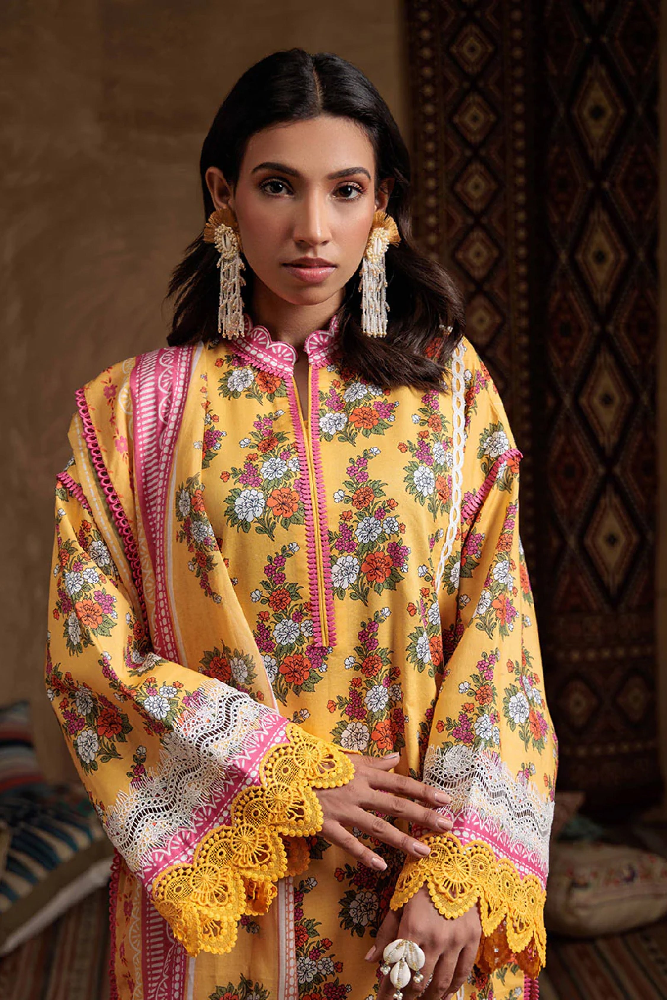 Bohemian 3pc Digital Printed Lawn Suite Collections