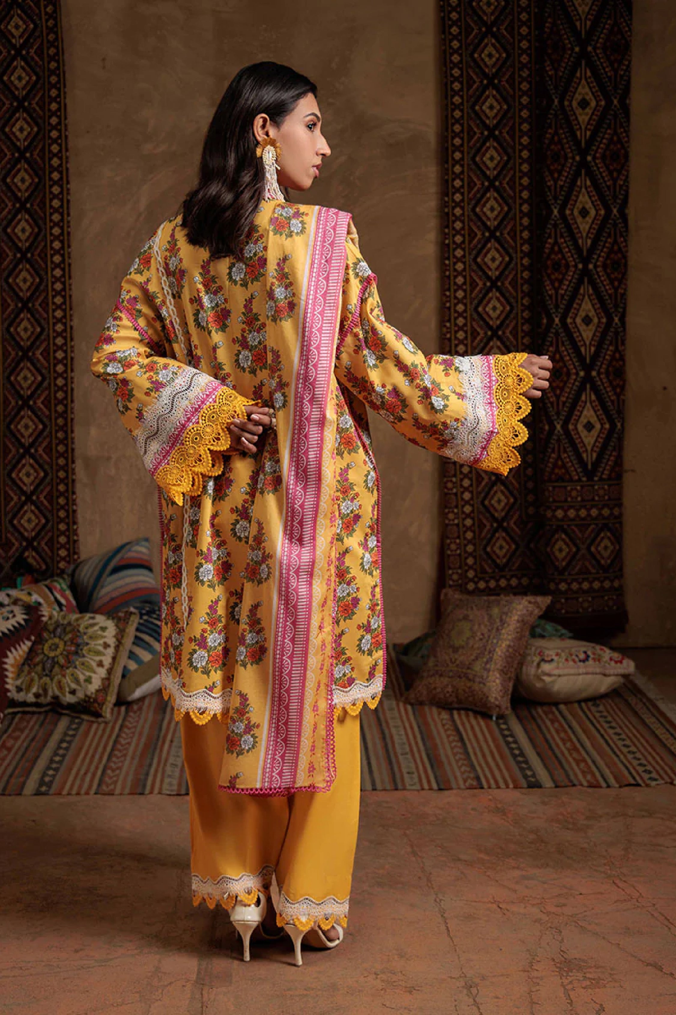 Bohemian 3pc Digital Printed Lawn Suite Collections