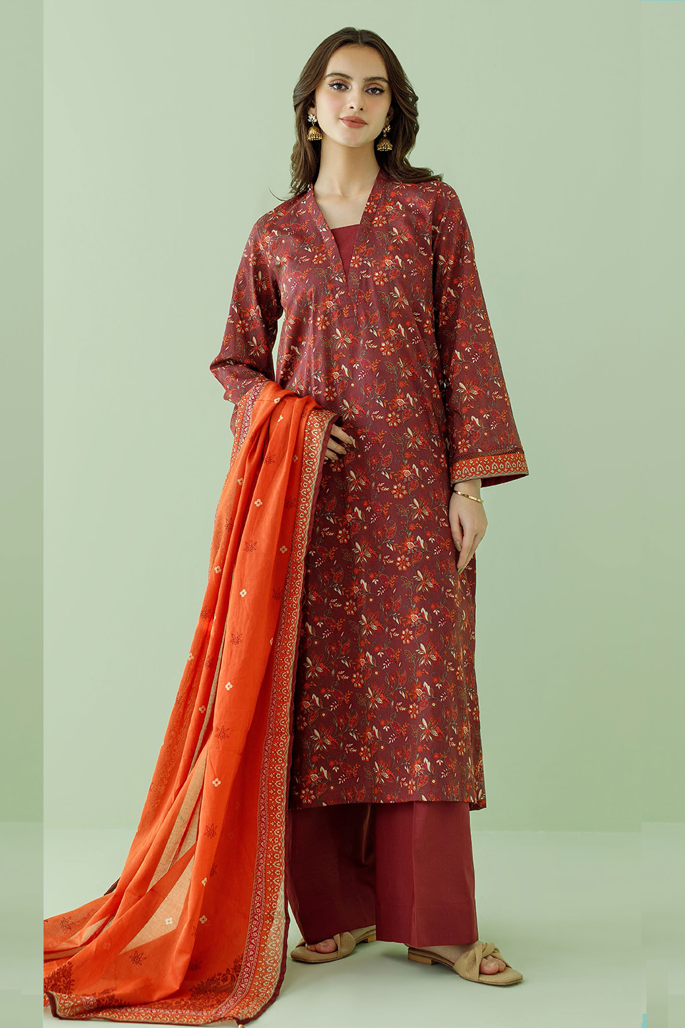 Orient Classic 3 Piece Printed Lawn