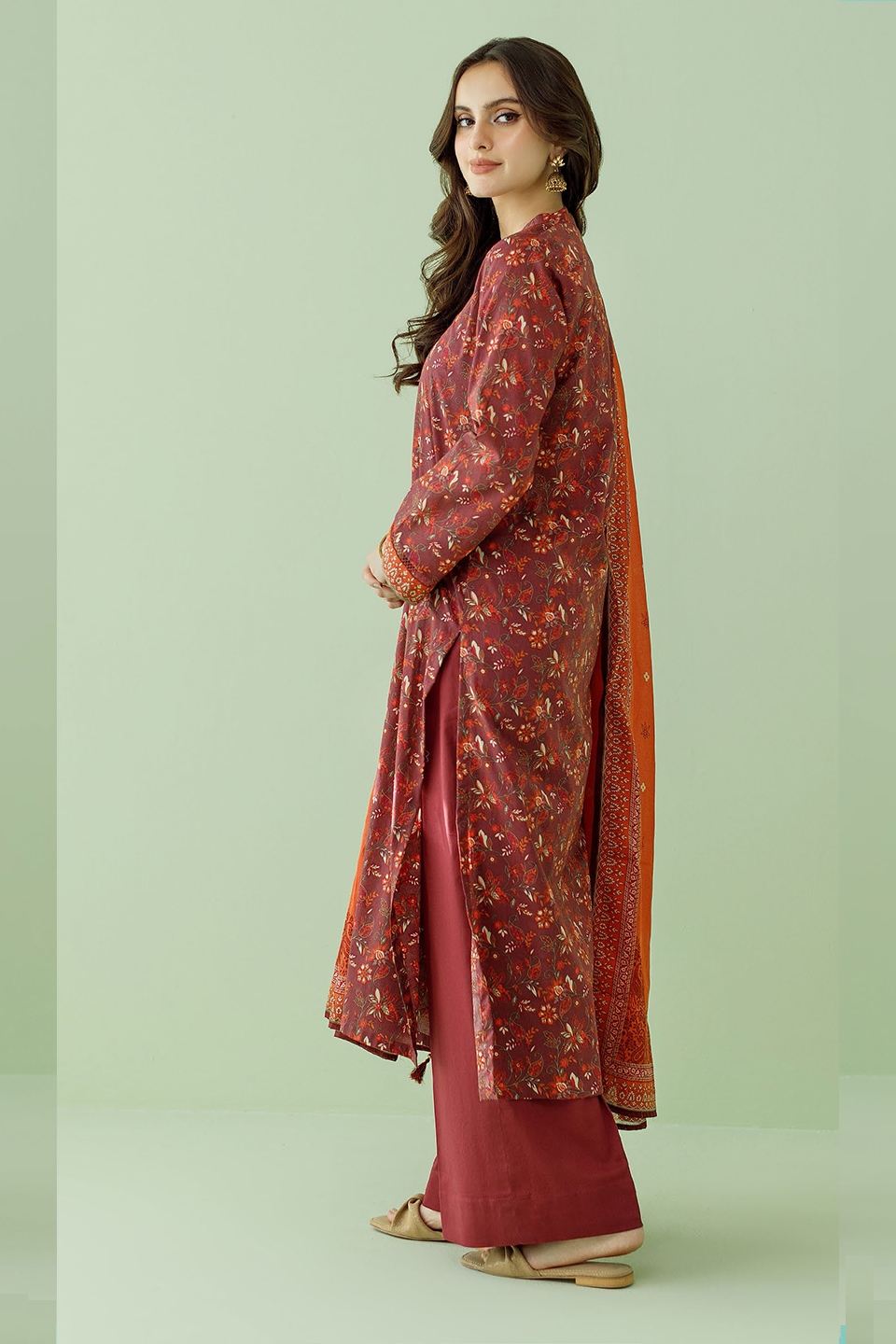 Orient Classic 3 Piece Printed Lawn