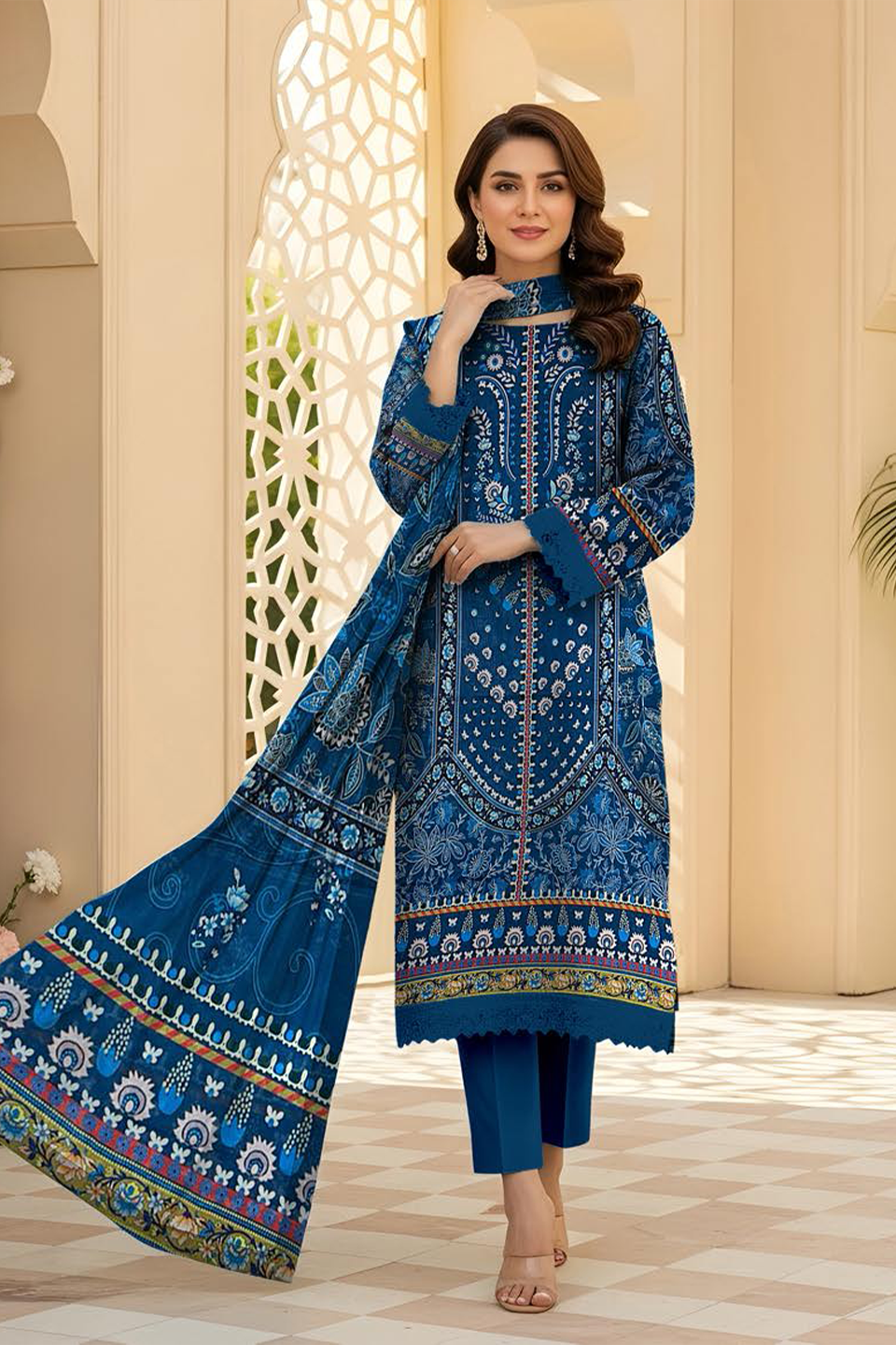 Noor Jahan By BinNoor Fab Printed Lawn 3Pcs