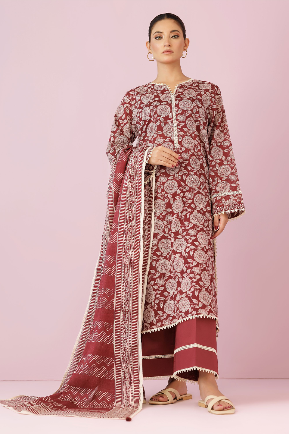 Orient Classic 3 Piece Printed Lawn