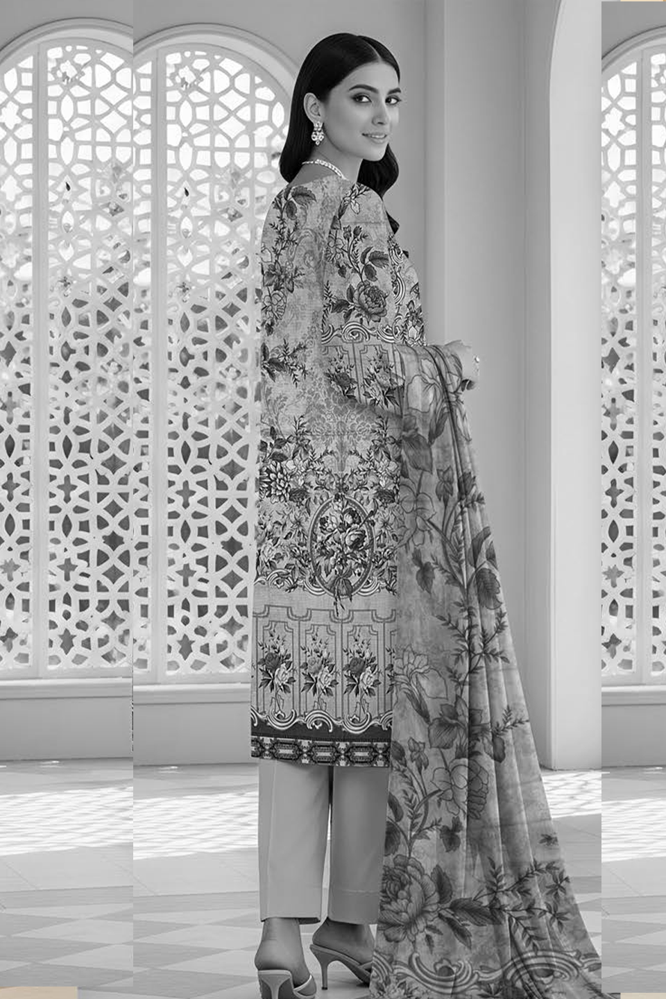 Noor Jahan By BinNoor Fab Printed Lawn 3Pc