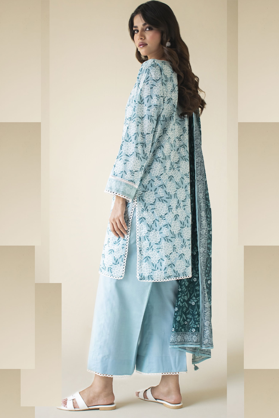 Orient Classic 3 Piece Printed Lawn