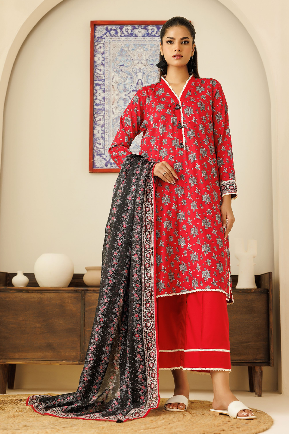 Orient Classic 3 Piece Printed Lawn