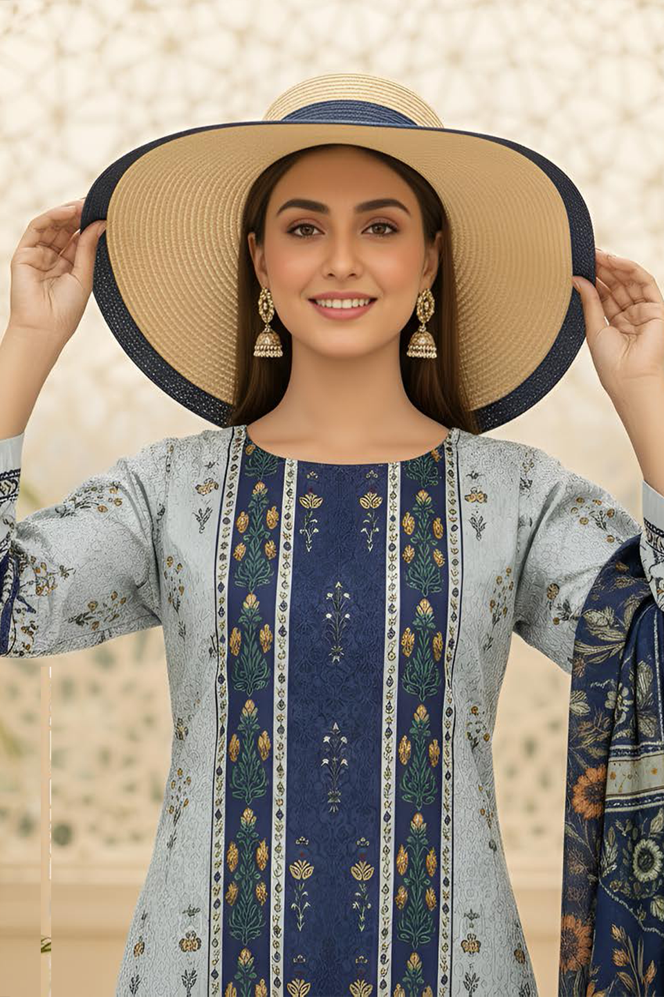 Noor Jahan By BinNoor Fab Printed Lawn 3Pc