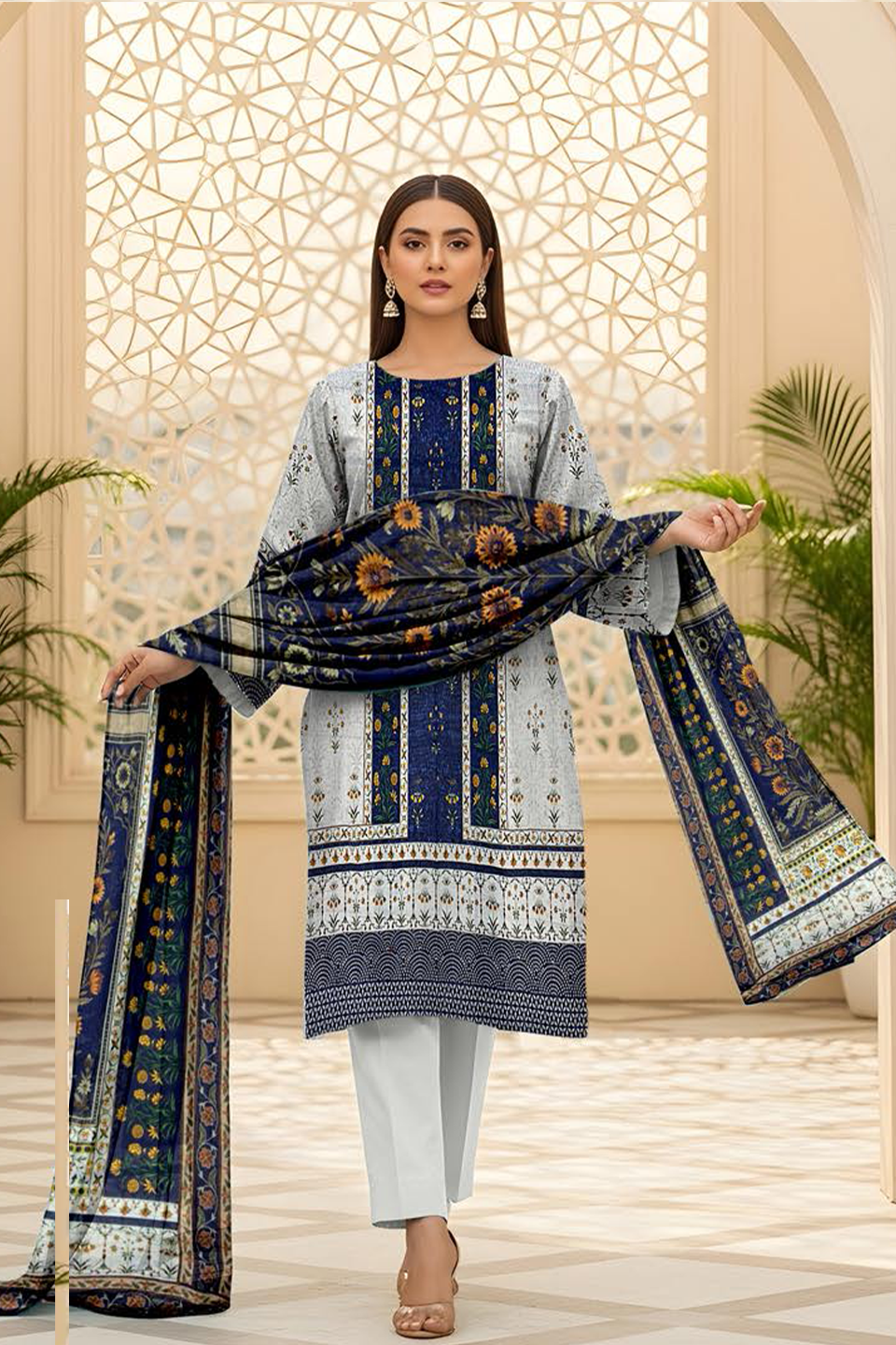 Noor Jahan By BinNoor Fab Printed Lawn 3Pc