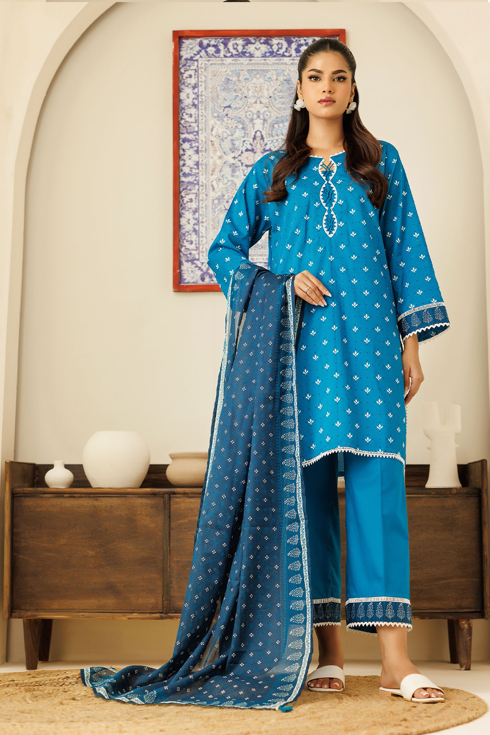 Orient Classic 3 Piece Printed Lawn