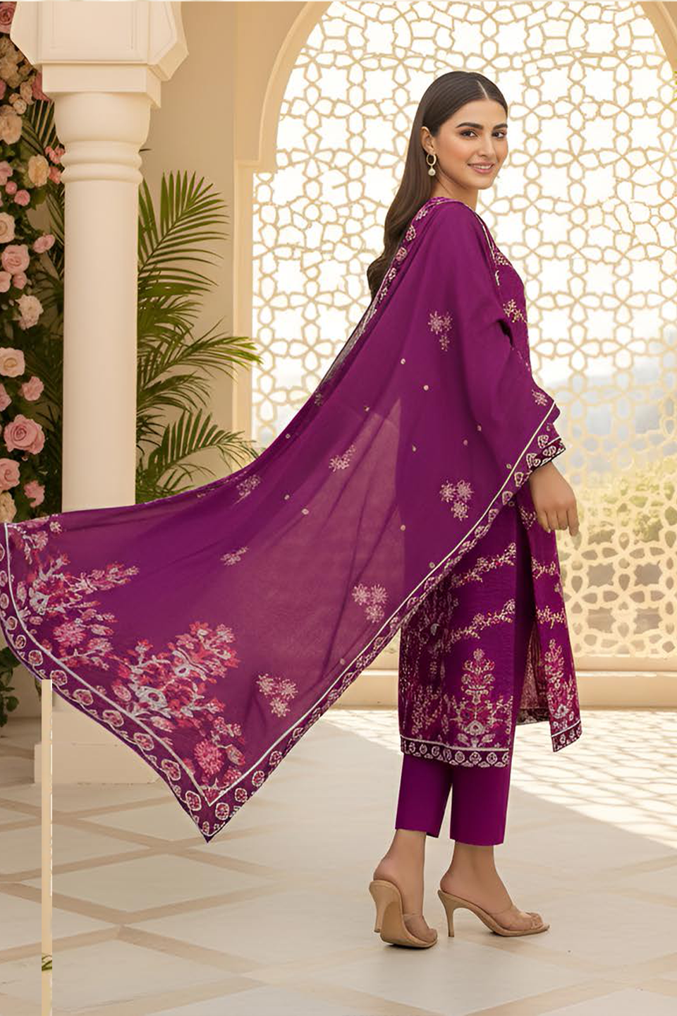 Noor Jahan By BinNoor Fab Printed Lawn 3Pcs