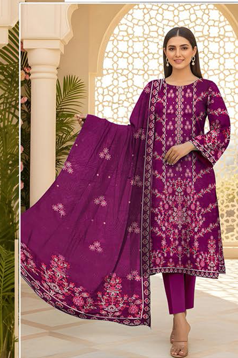 Noor Jahan By BinNoor Fab Printed Lawn 3Pcs