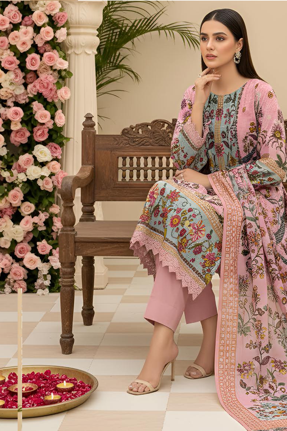 Noor Jahan By BinNoor Fab Printed Lawn 3Pcs