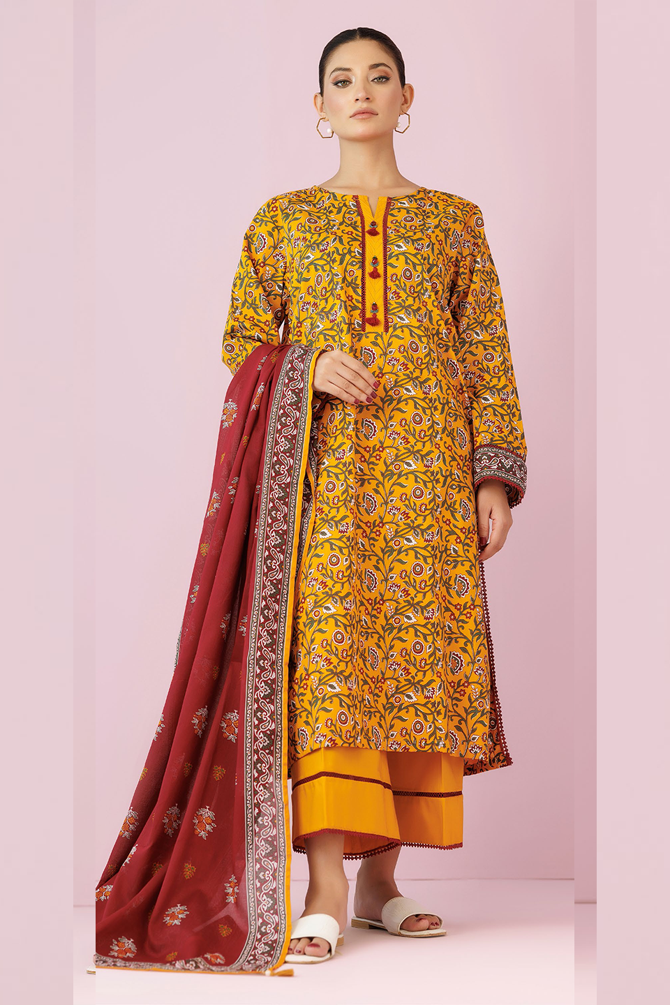 Orient Classic 3 Piece Printed Lawn