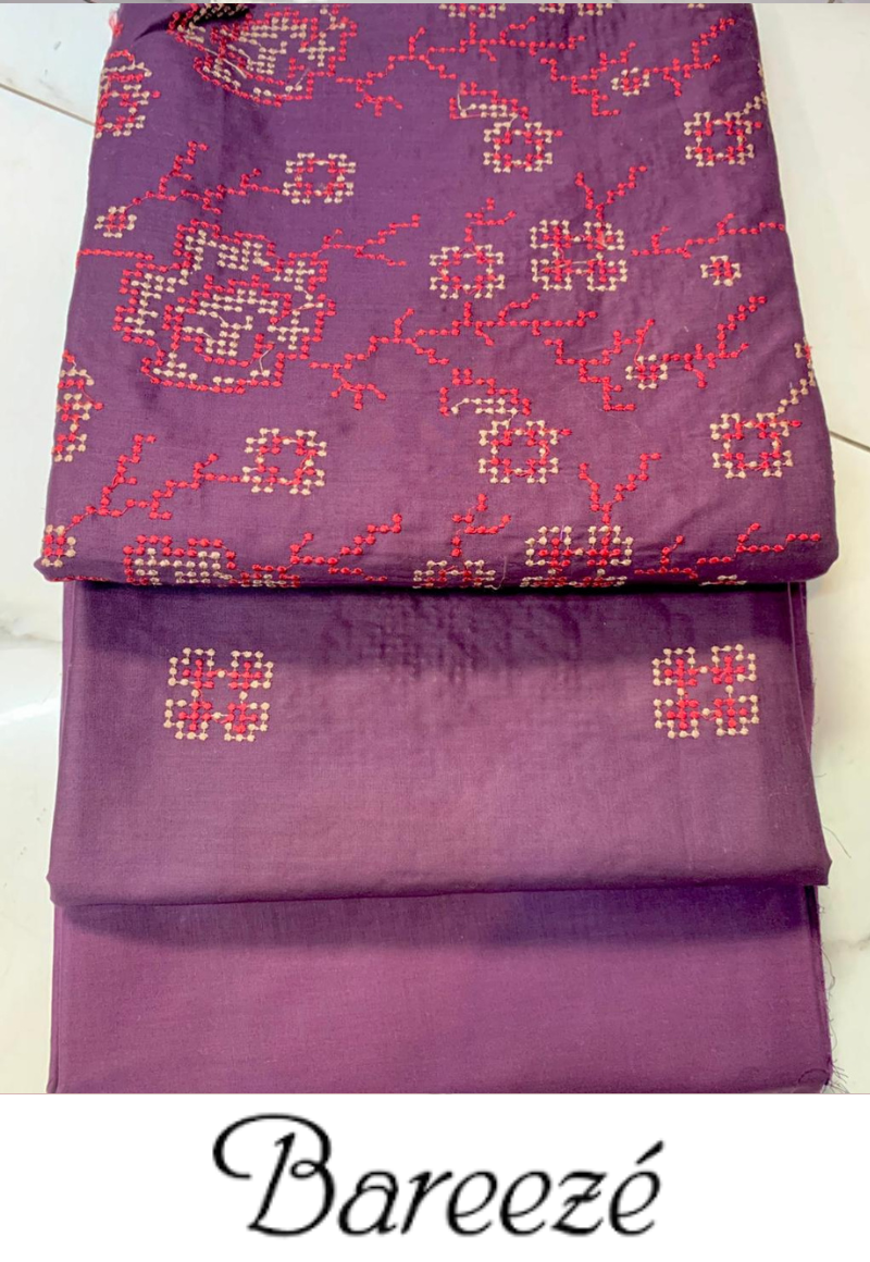 Bareeze 2PC Embroidery Lawn Unstitched Suites