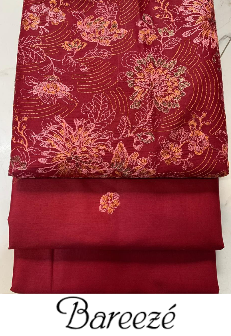 Bareeze 2PC Embroidery Lawn Unstitched Suites