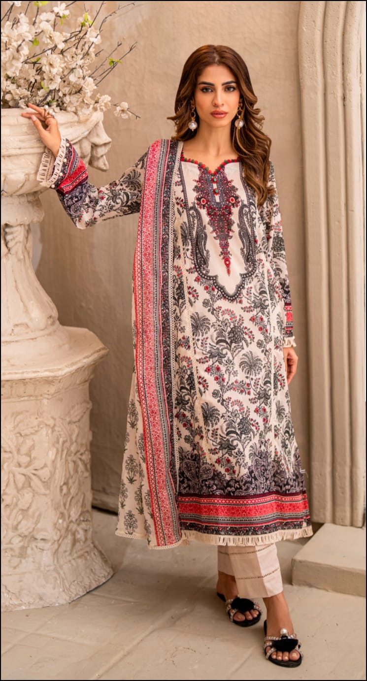 Gul Ahmed 3pc Vital Lawn Collections