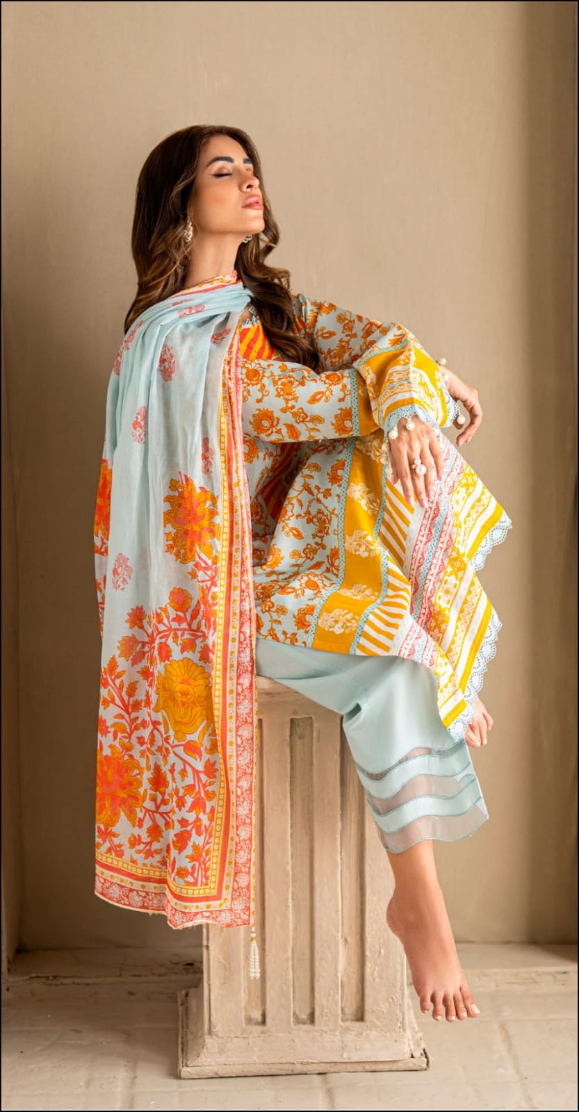 Gul Ahmed 3pc Vital Lawn Collections