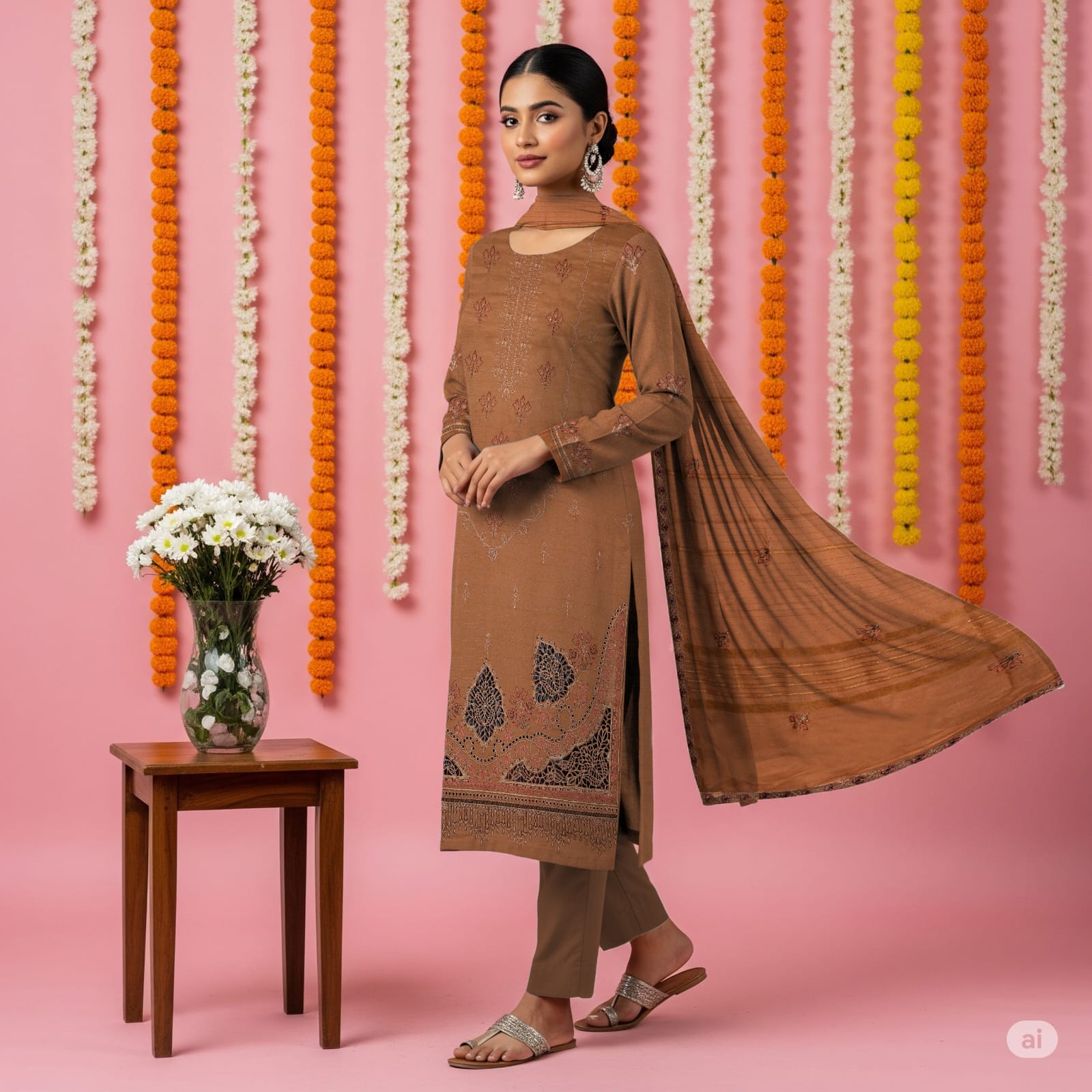 3PC LUXURY EMB DHANAK COLLECTION VOL#4