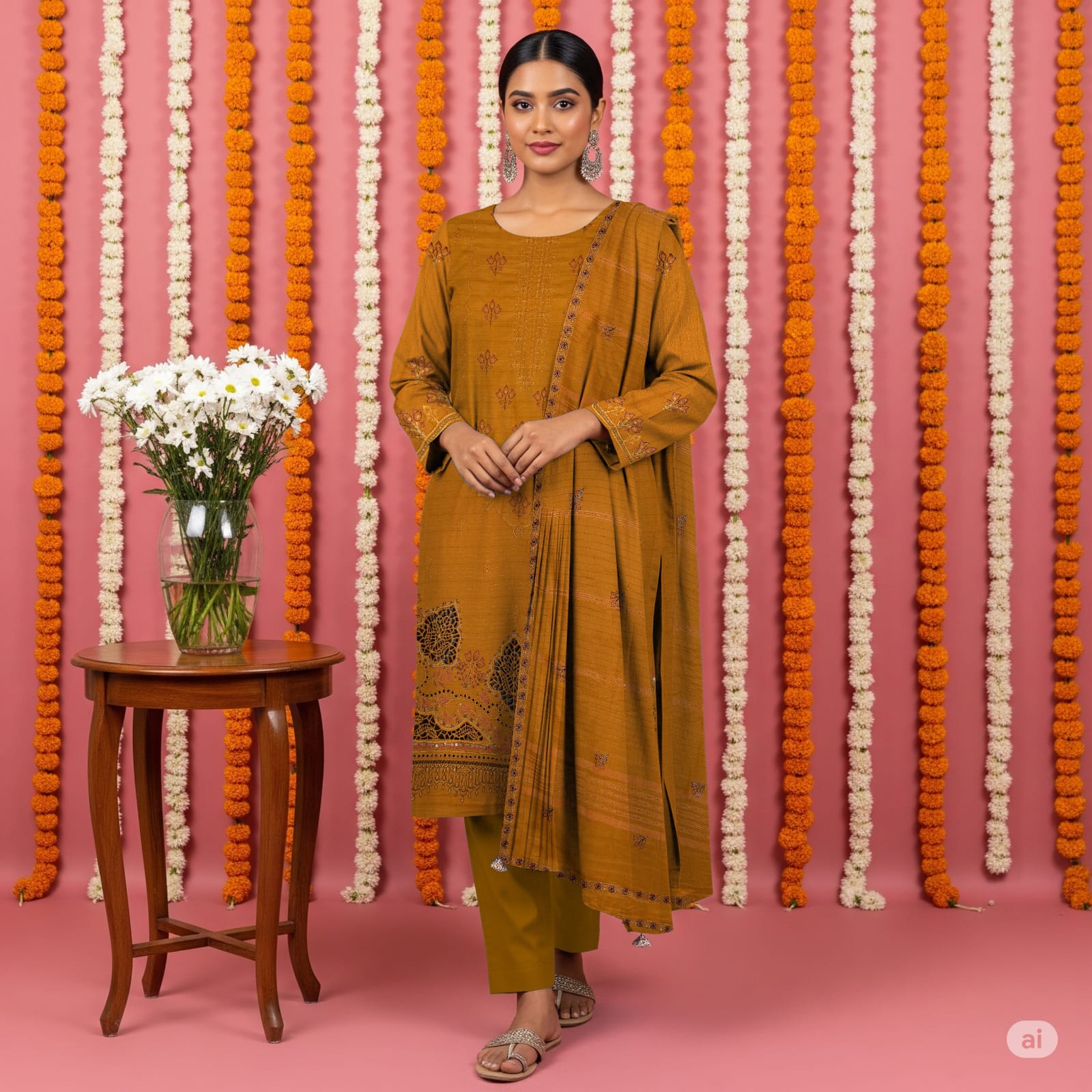 3PC LUXURY EMB DHANAK COLLECTION VOL#4